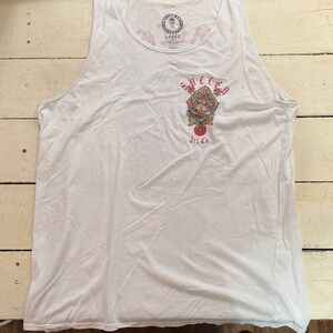 White Graphic Tank Top by Sullen Art Co.